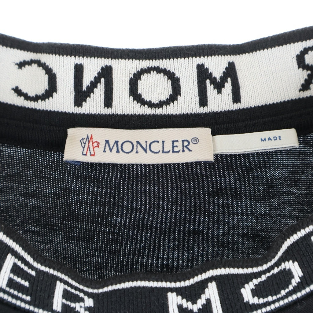 MONCLER(モンクレール) 25SS ネックロゴ クルーネック半袖Tシャツ カットソー ブラック K10918C00027 8390T