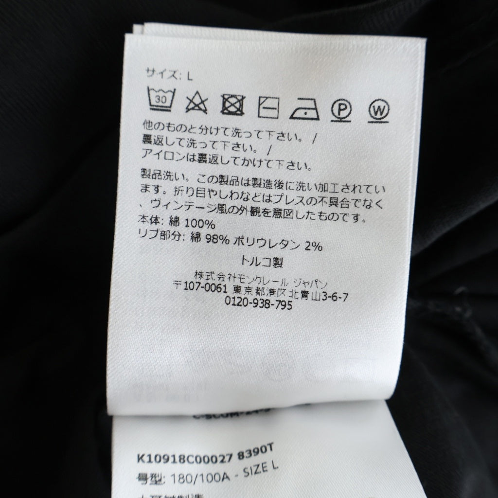 MONCLER(モンクレール) 25SS ネックロゴ クルーネック半袖Tシャツ カットソー ブラック K10918C00027 8390T
