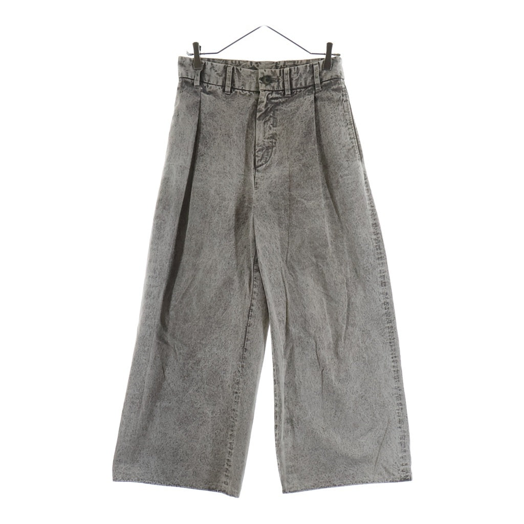 Beaugan(ボーガン) 21AW BEAUGAN(ボーガン) ウォッシュ加工 ジップフライ ワイドパンツ グレー