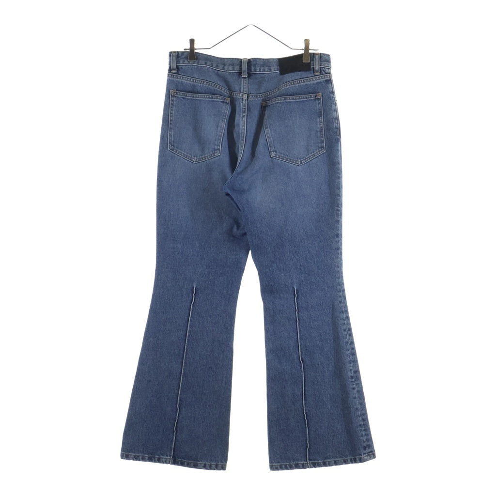 JOHN LAWRENCE SULLIVAN(ジョンローレンスサリバン) WASHED DENIM FLARED ウォッシュ加工 ジップフライ フレア デニムパンツ インディゴブルー JLS-02-18