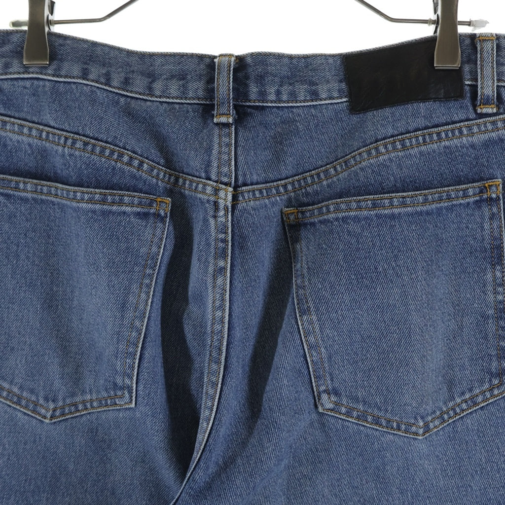 JOHN LAWRENCE SULLIVAN(ジョンローレンスサリバン) WASHED DENIM FLARED ウォッシュ加工 ジップフライ フレア デニムパンツ インディゴブルー JLS-02-18