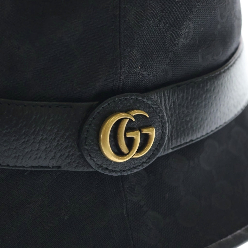 GUCCI(グッチ) GGキャンバス バケットハット 帽子 ブラック 576587 4HG53