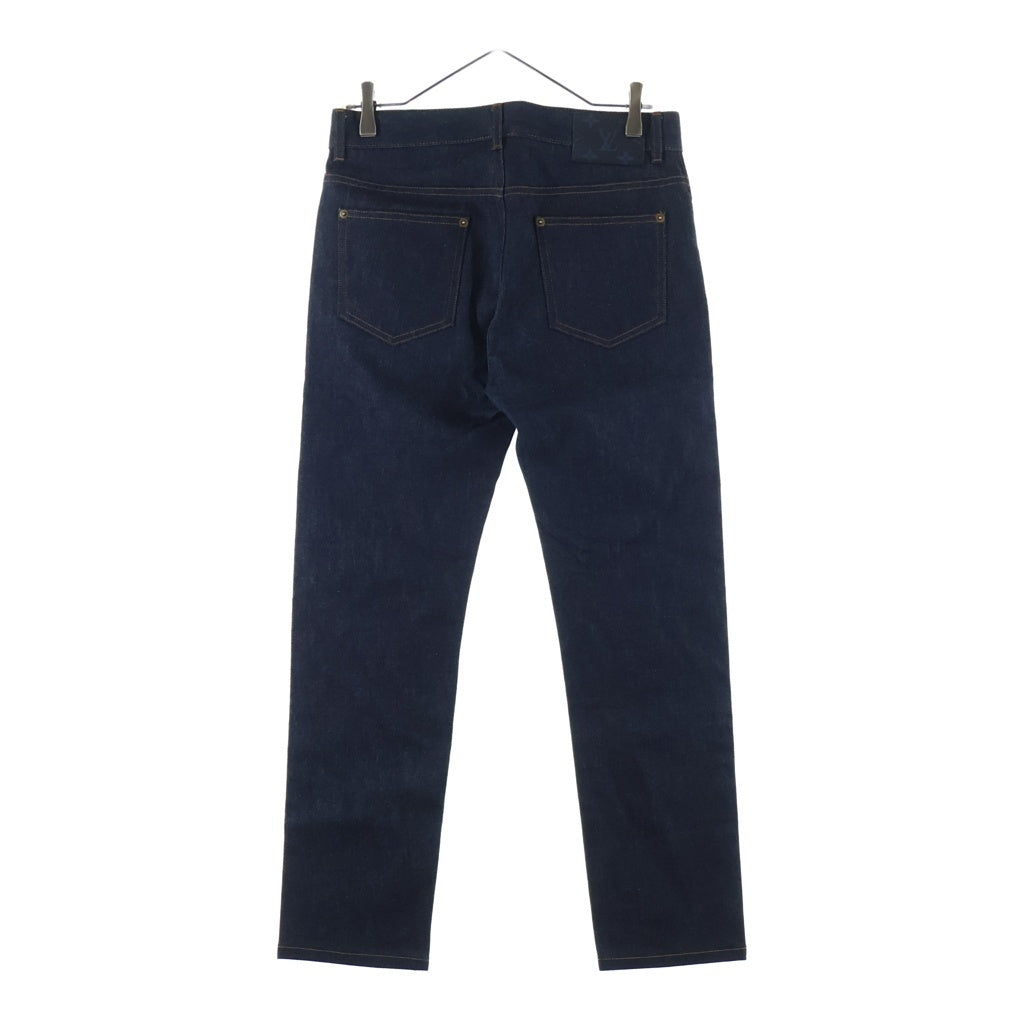 LOUIS VUITTON(ルイヴィトン) 17SS SLIM STRETCH PANTS モノグラムパッチ スリムストレッチ デニムパンツ インディゴ RM171Q DKN HAD70W