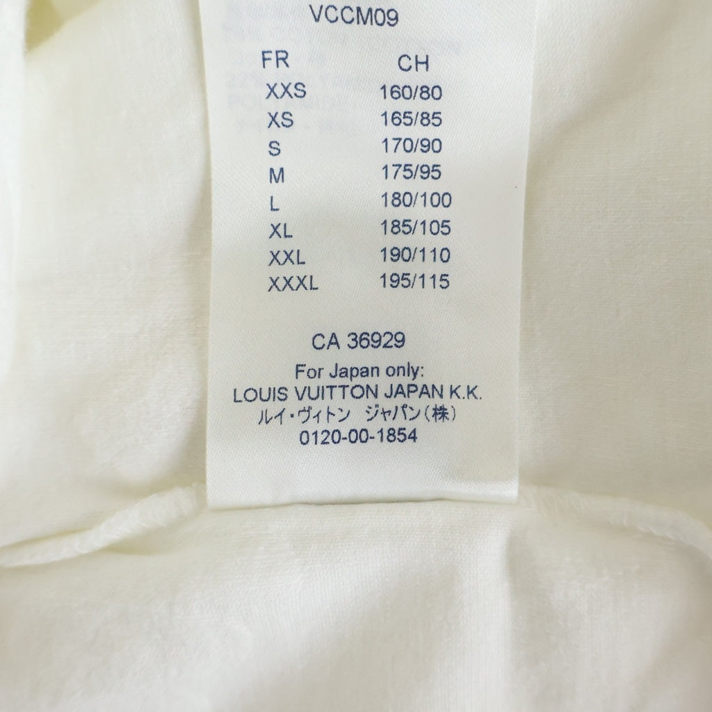 LOUIS VUITTON(ルイヴィトン) 18SS パイル地 シティロゴ クルーネック半袖Tシャツ カットソー ホワイト RM181M FMF HEY21W