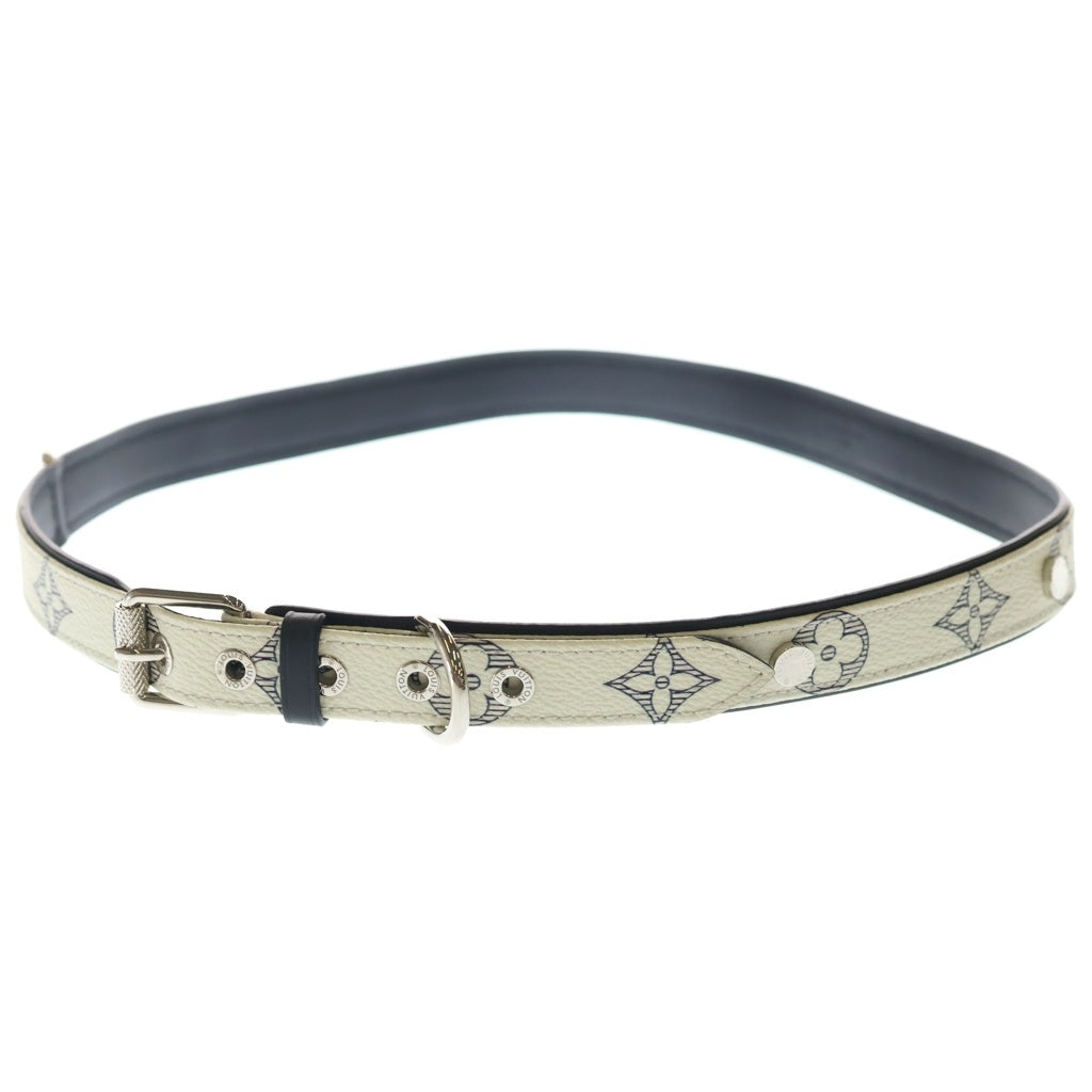 LOUIS VUITTON(ルイヴィトン) モノグラムサバンナ ブラスレ ハートビート チャップマンブラザース レザーベルト ホワイト MP012V LE4146 レディース