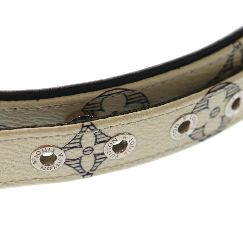 LOUIS VUITTON(ルイヴィトン) モノグラムサバンナ ブラスレ ハートビート チャップマンブラザース レザーベルト ホワイト MP012V LE4146 レディース
