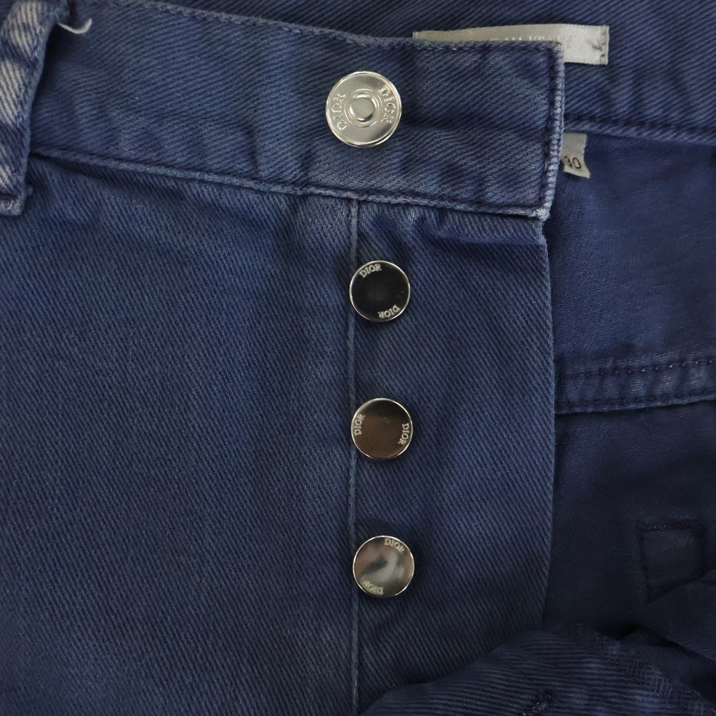 DIOR(ディオール) 19AW ×Raymond Pettibon レイモンド ペティボン ペンキ加工 スリムフィット デニムパンツ ネイビー 943D000B205X