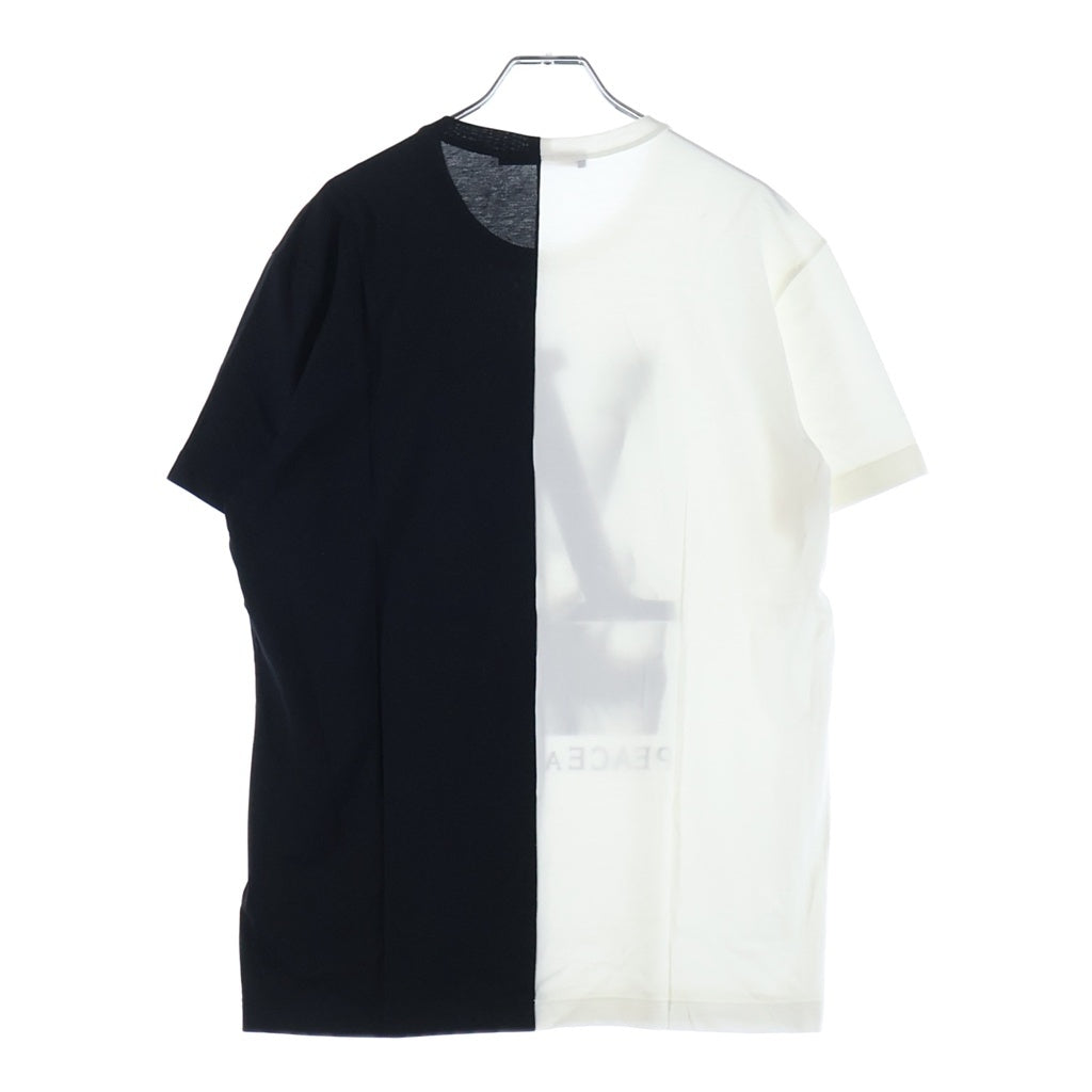 LOUIS VUITTON(ルイヴィトン) 18AW Peace and Love Tee ピースアンドラブ ロゴプリント クルーネック半袖Tシャツ カットソー ブラック/ホワイト RM182 FMB HFY89W