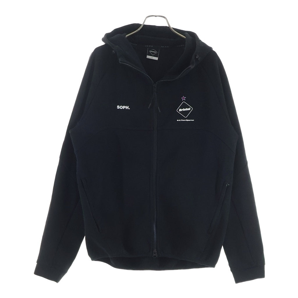 F.C.R.B./F.C.Real Bristol/FCRB(エフシーアールビー/エフシーレアルブリストル) VENTILATION HOODY ベンチレーション フーディー ジップアップ パーカー ブラック FCRB-180025