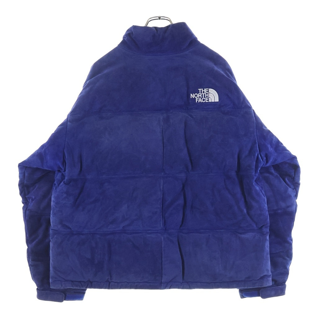 SUPREME(シュプリーム) 23AW×THE NORTH FACE Suede Nuptse Jacket ノースフェイス スウェード ヌプシ ダウン ジャケット ブルー NF0A875NO9Y