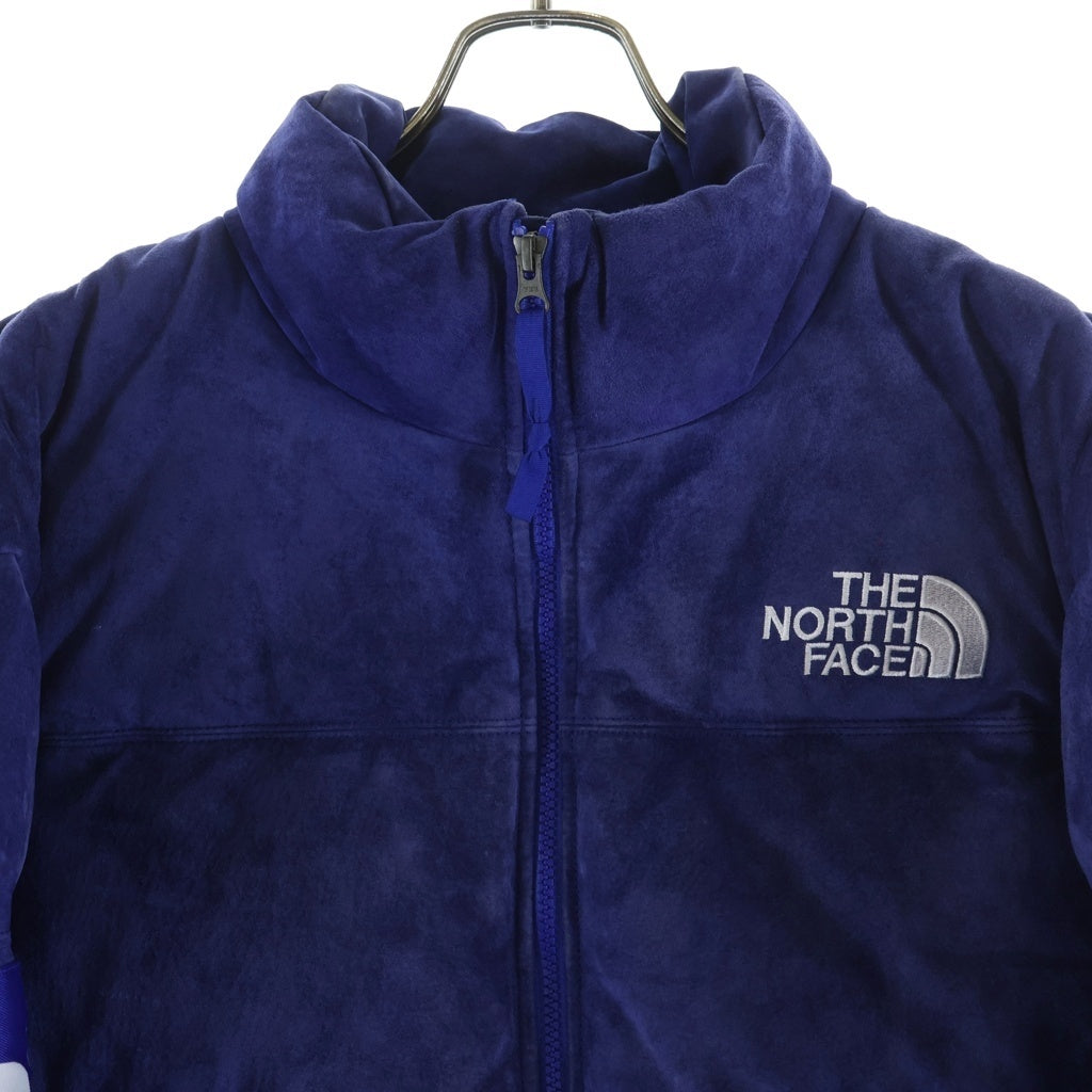 SUPREME(シュプリーム) 23AW×THE NORTH FACE Suede Nuptse Jacket ノースフェイス スウェード ヌプシ ダウン ジャケット ブルー NF0A875NO9Y