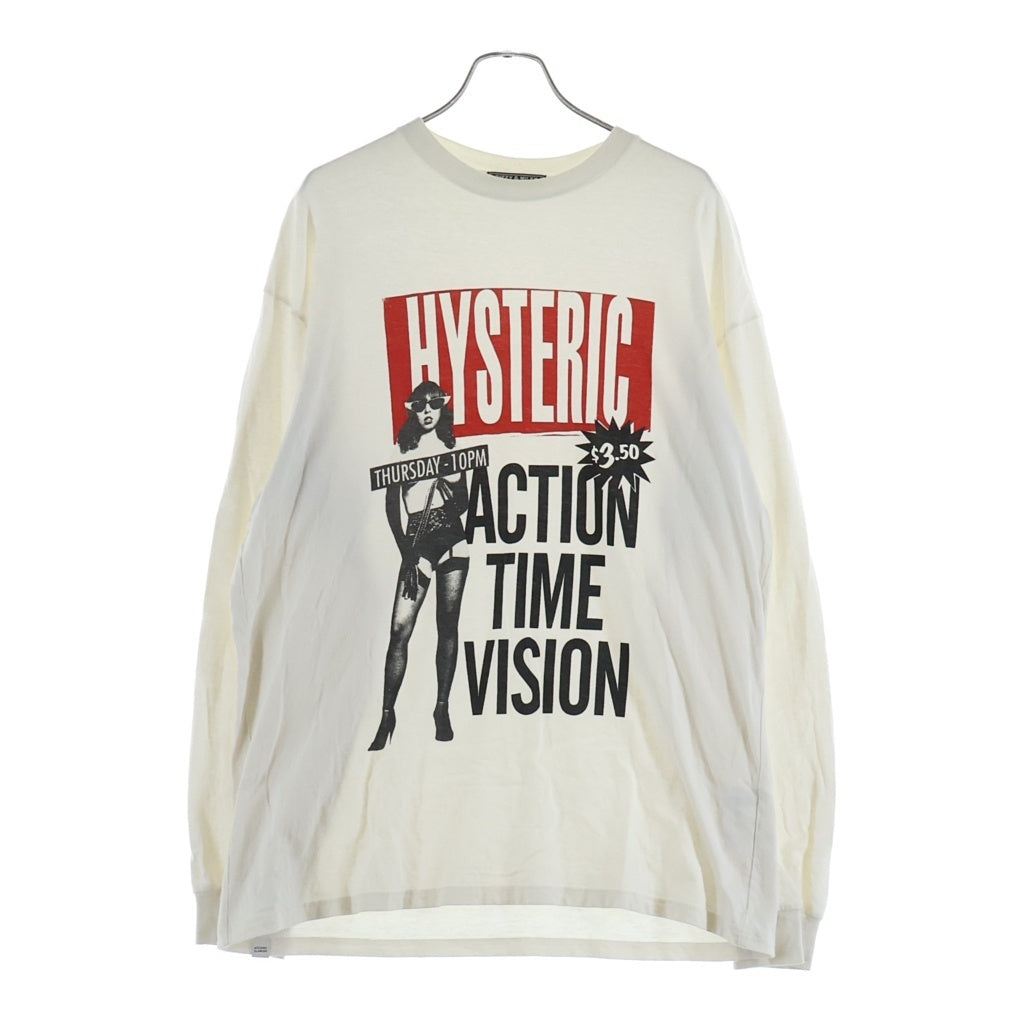 HYSTERIC GLAMOUR(ヒステリックグラマー) HYSTERIC VISION ヒステリックビジョン 長袖Tシャツ カットソー ホワイト 02233CL01
