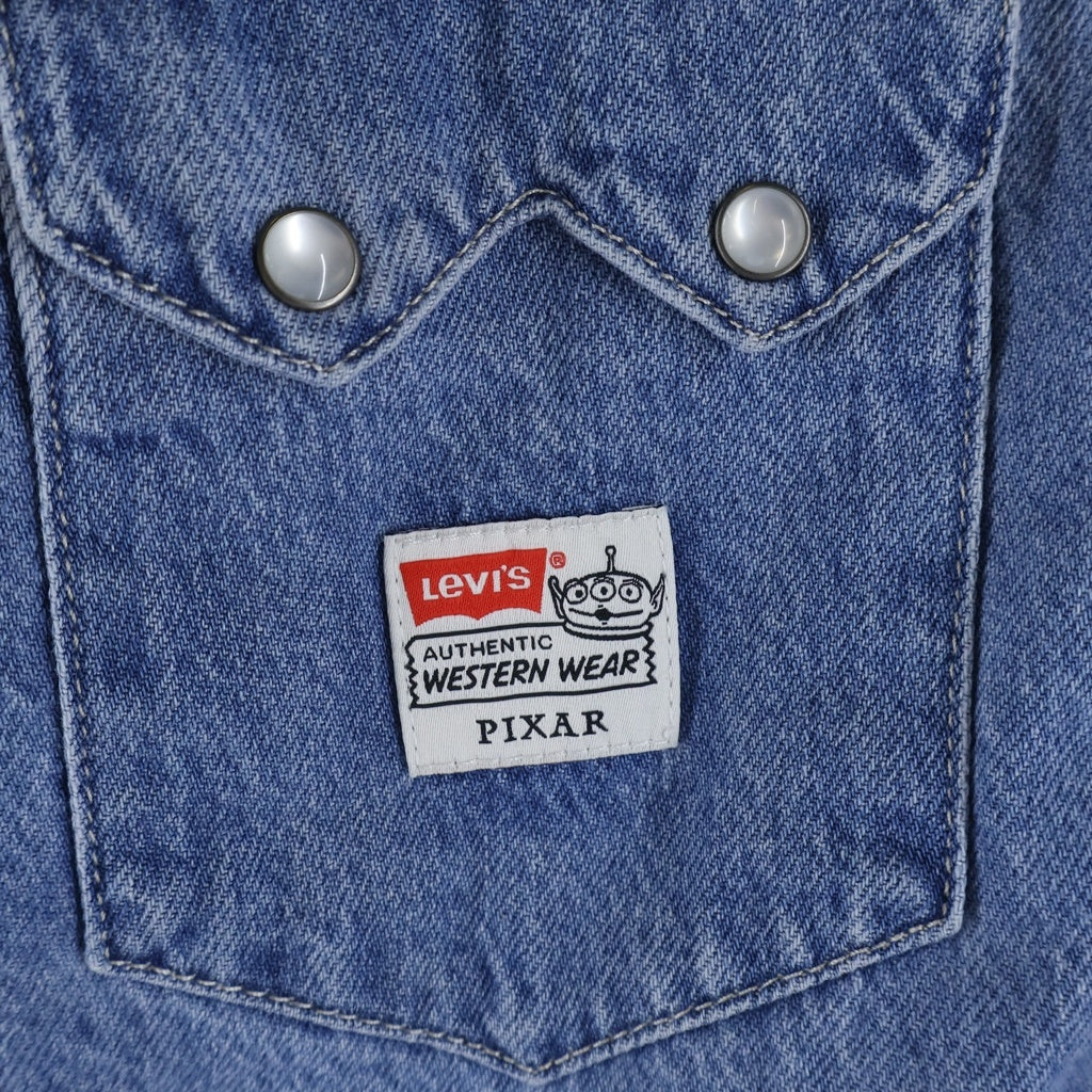 Levi's(リーバイス) Western Shirts Toy Story トイストーリー ジップアップ デニム ウェスタン長袖シャツ ロングスリーブ インディゴブルー PC9-0034P-0000