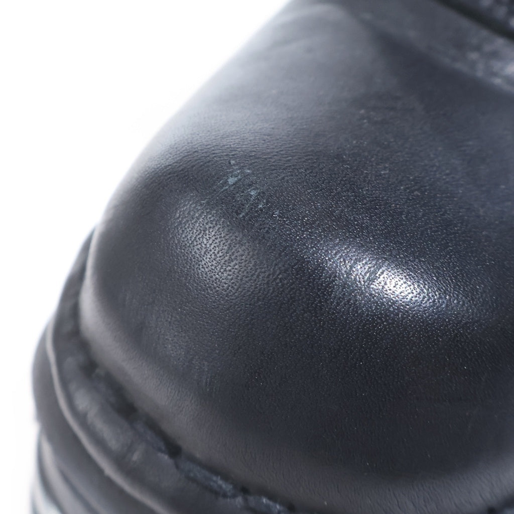 NEW ROCK(ニューロック) Metal-Toe High Boot メタルトゥ レザー ロングブーツ ブラック M.272MT-S1 レディース