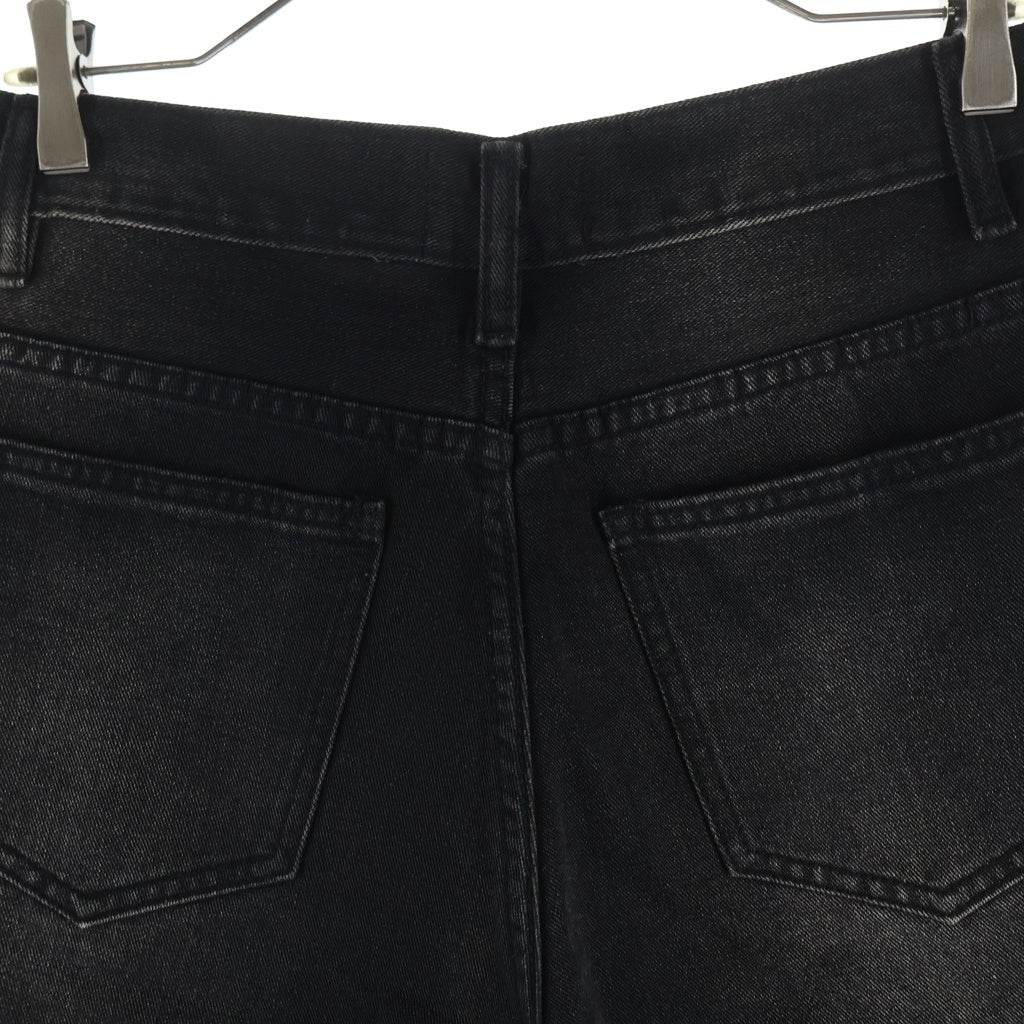 NO BRAND(ノーブランド) COZY.WRLD(コジー ワールドワイド) CZ 1.0 WAXED GREY JORTS サイドジップ ダメージ加工 ハーフパンツ ブラック