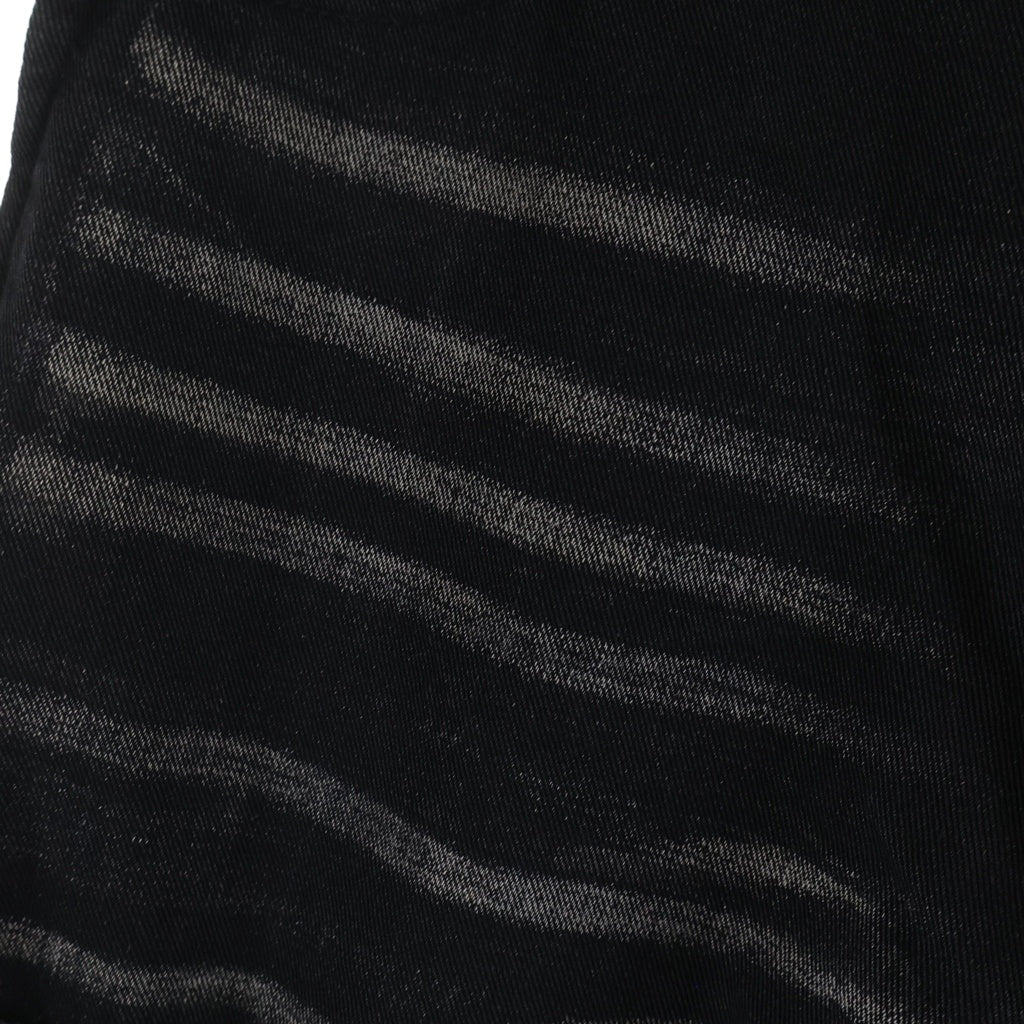 NO BRAND(ノーブランド) COZY.WRLD(コジー ワールドワイド) CZ 1.0 WAXED GREY JORTS サイドジップ ダメージ加工 ハーフパンツ ブラック