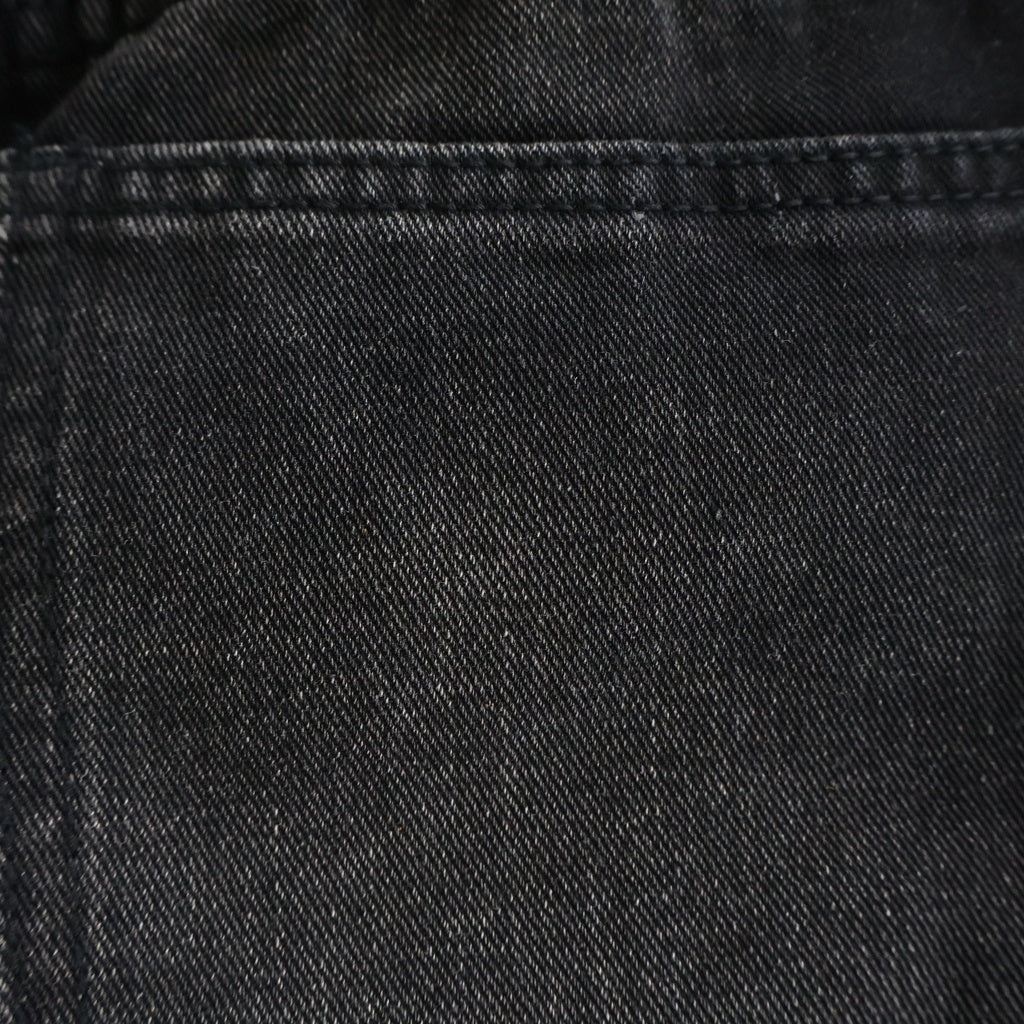 NO BRAND(ノーブランド) COZY.WRLD(コジー ワールドワイド) CZ 1.0 WAXED GREY JORTS サイドジップ ダメージ加工 ハーフパンツ ブラック