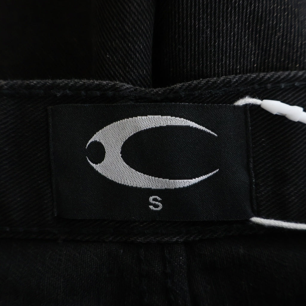 NO BRAND(ノーブランド) COZY.WRLD(コジー ワールドワイド) CZ 1.0 WAXED GREY JORTS サイドジップ ダメージ加工 ハーフパンツ ブラック