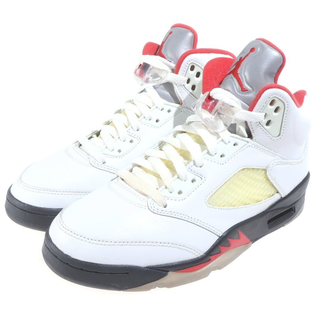 NIKE(ナイキ) AIR JORDAN 5 RETRO OG FIRE RED DA1911-102 エアジョーダン レトロ ファイアレッド ハイカットスニーカー ホワイト/レッド US7/25cm