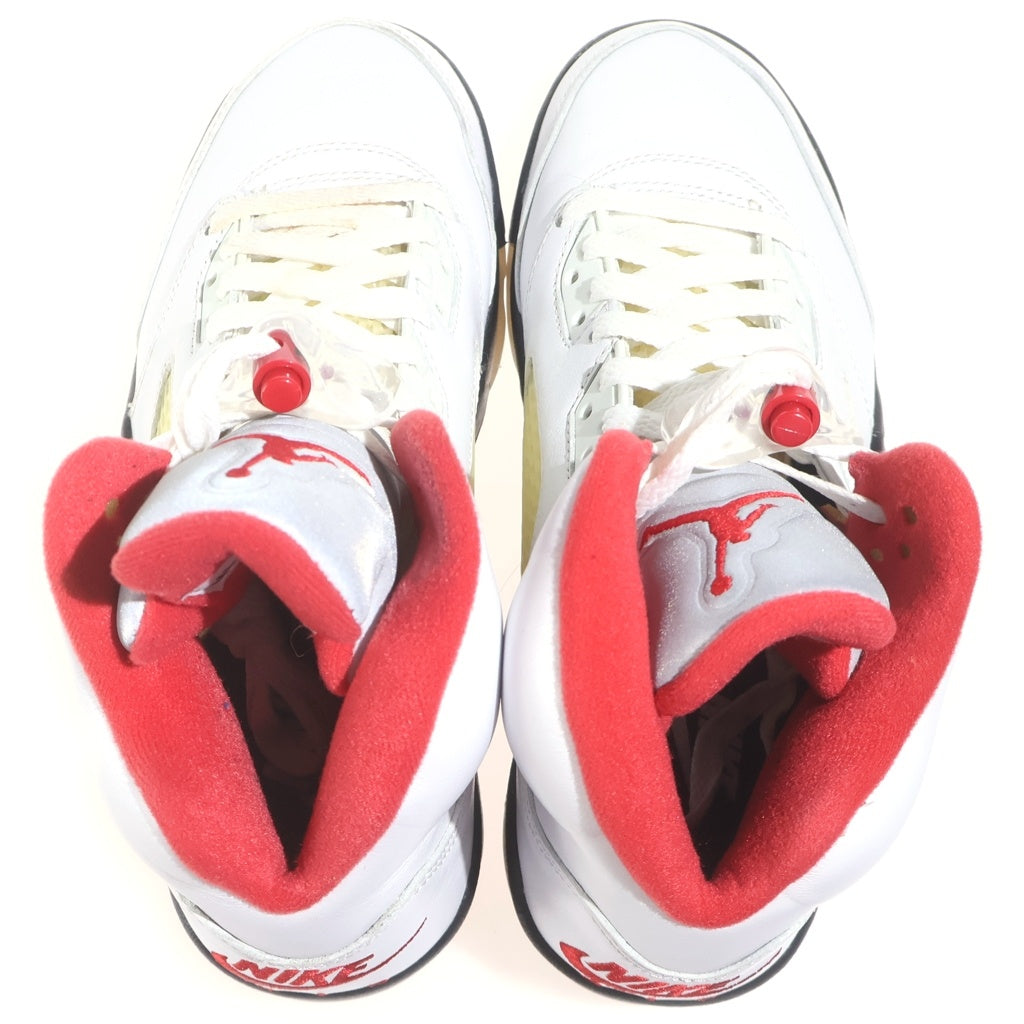 NIKE(ナイキ) AIR JORDAN 5 RETRO OG FIRE RED DA1911-102 エアジョーダン レトロ ファイアレッド ハイカットスニーカー ホワイト/レッド US7/25cm