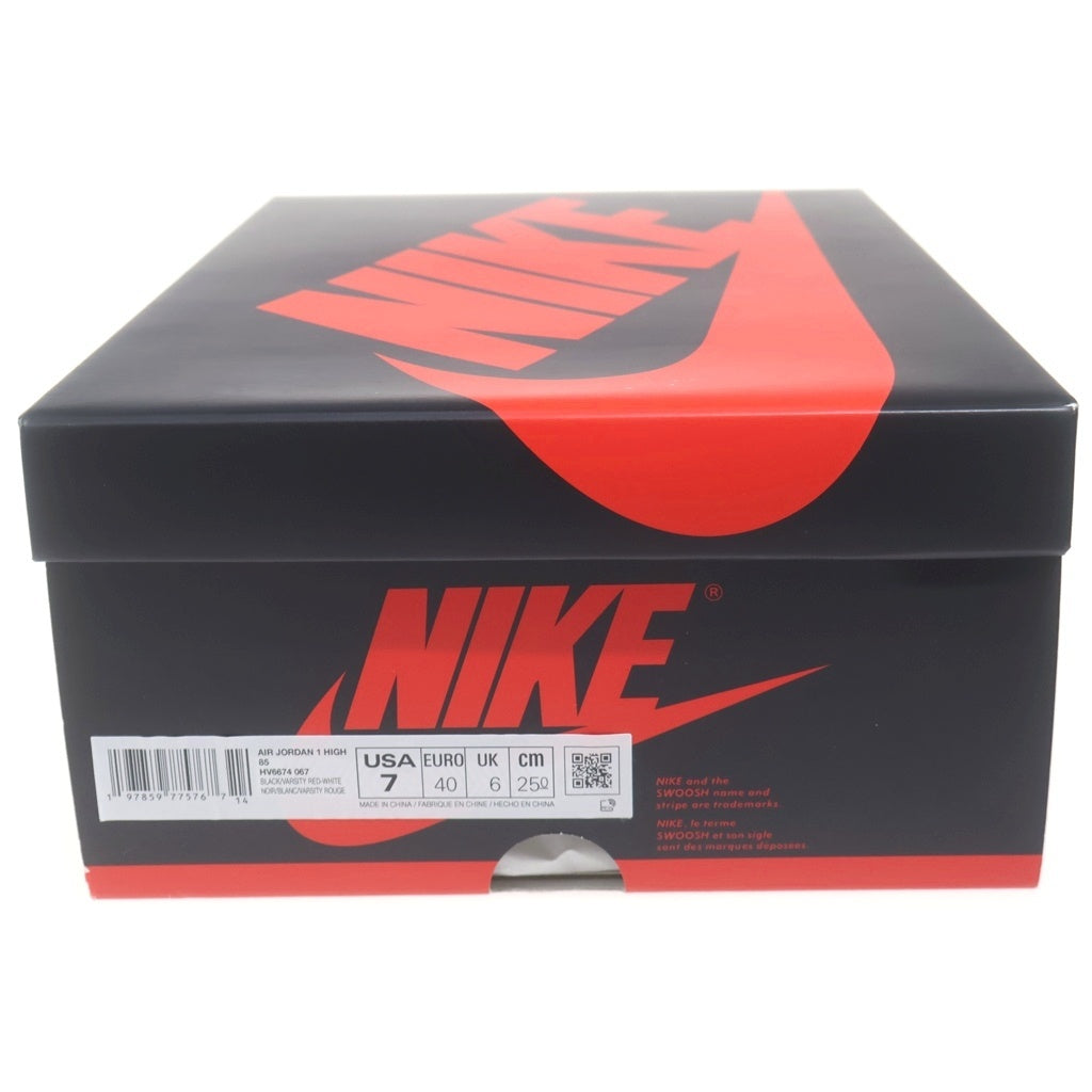 NIKE(ナイキ) AIR JORDAN 1 HIGH 85 BRED HV6674-067 エアジョーダン1 85 ブレッド ハイカットスニーカー ブラック/レッド US7/25cm