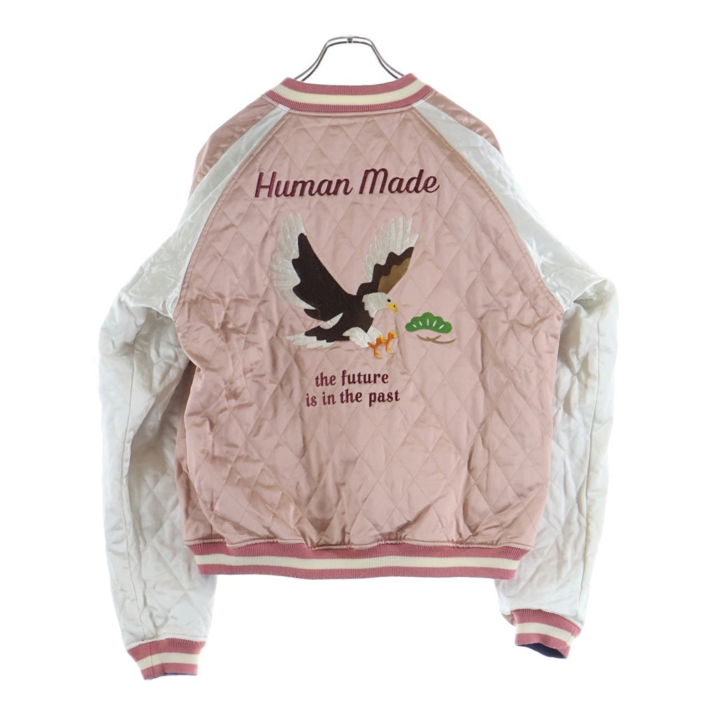 HUMAN MADE(ヒューマンメイド) YOKOSUKA JACKET ヨコスカ リバーシブル ロゴ刺繍 スーベニアジャケット ブルー/ピンク