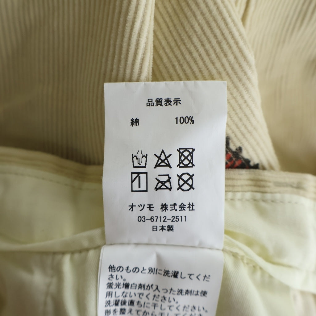 HUMAN MADE(ヒューマンメイド) ×KAWS CORDUROY PRINT PANTS カウズ ロゴプリント コーデュロイパンツ ベージュ