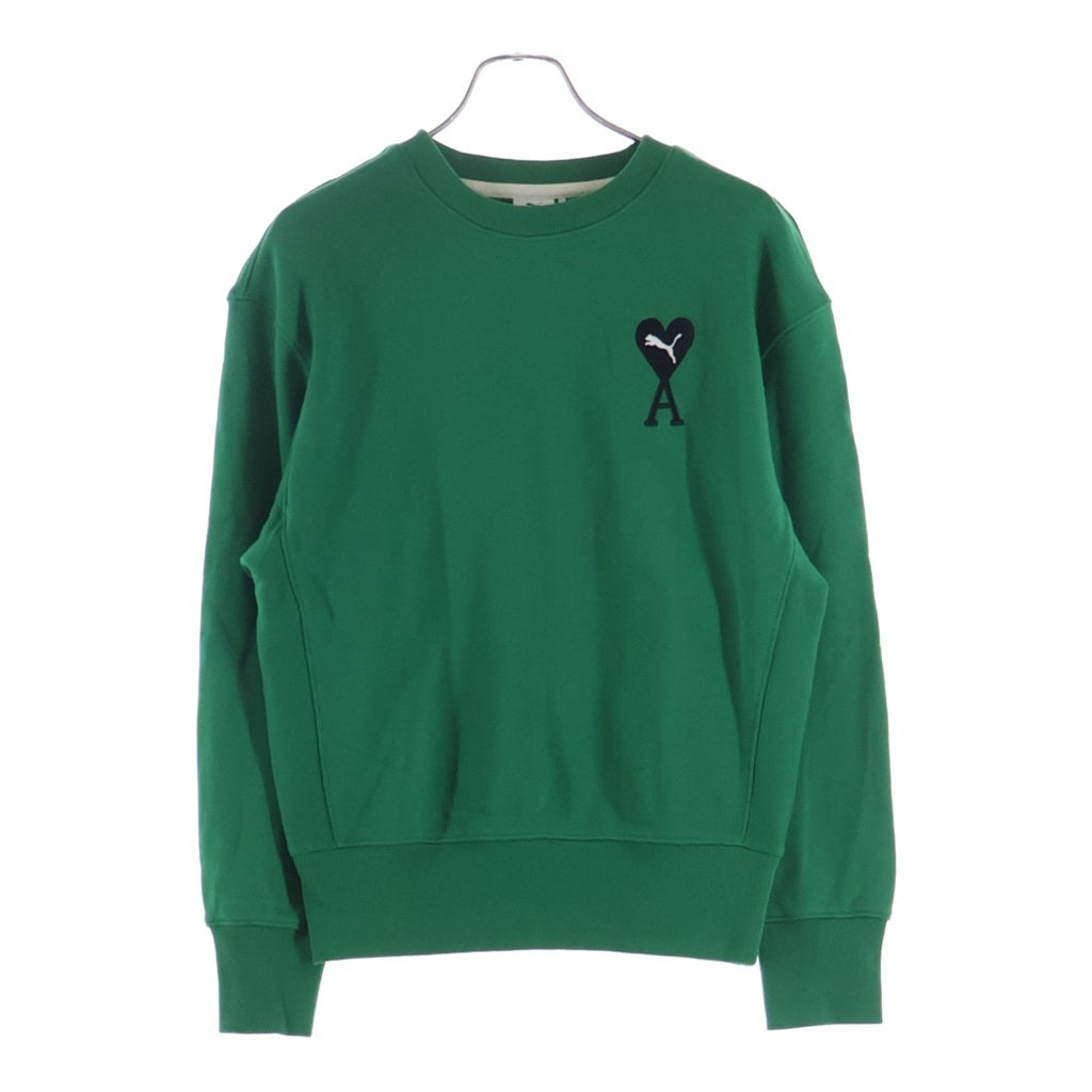 PUMA(プーマ) ×AMI アミ フロントロゴ クルーネック スウェットトレーナー グリーン 534111-96