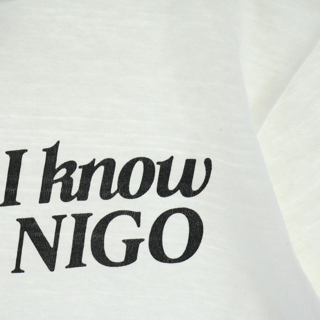 HUMAN MADE(ヒューマンメイド) 22SS I Know Nigo ロゴプリント クルーネック半袖Tシャツ カットソー ホワイト