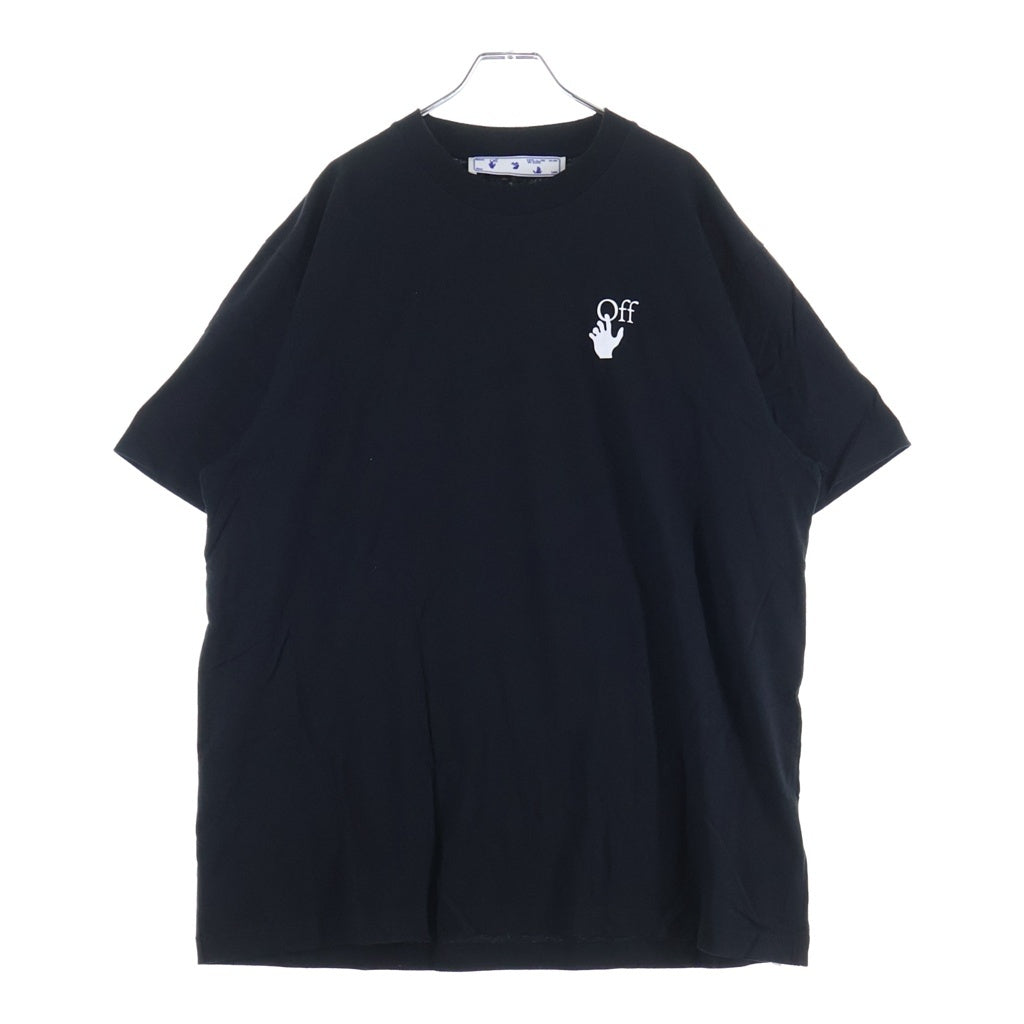 OFF-WHITE(オフホワイト) MARKER S/S OVER TEE バックアロー マーカー クルーネック 半袖Tシャツ カットソー ブラック OMAA038R21JER002