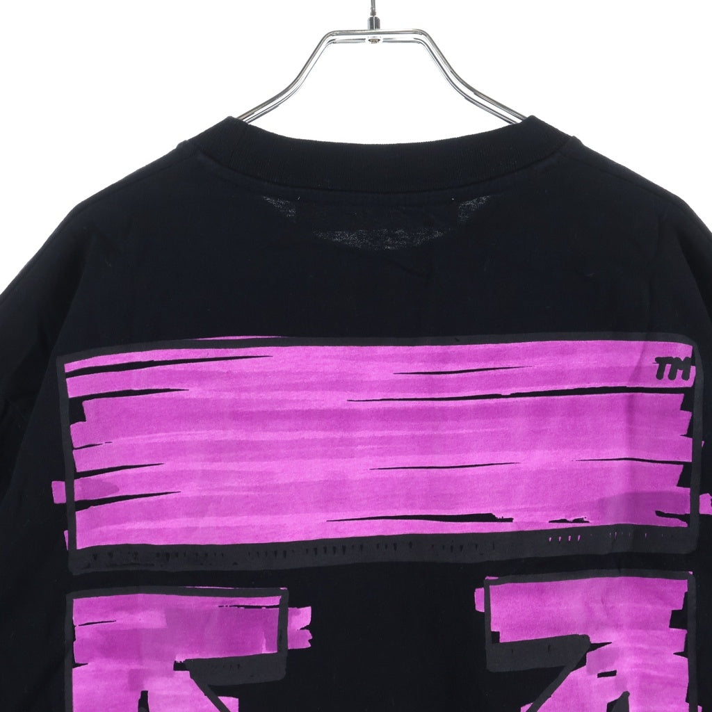 OFF-WHITE(オフホワイト) MARKER S/S OVER TEE バックアロー マーカー クルーネック 半袖Tシャツ カットソー ブラック OMAA038R21JER002