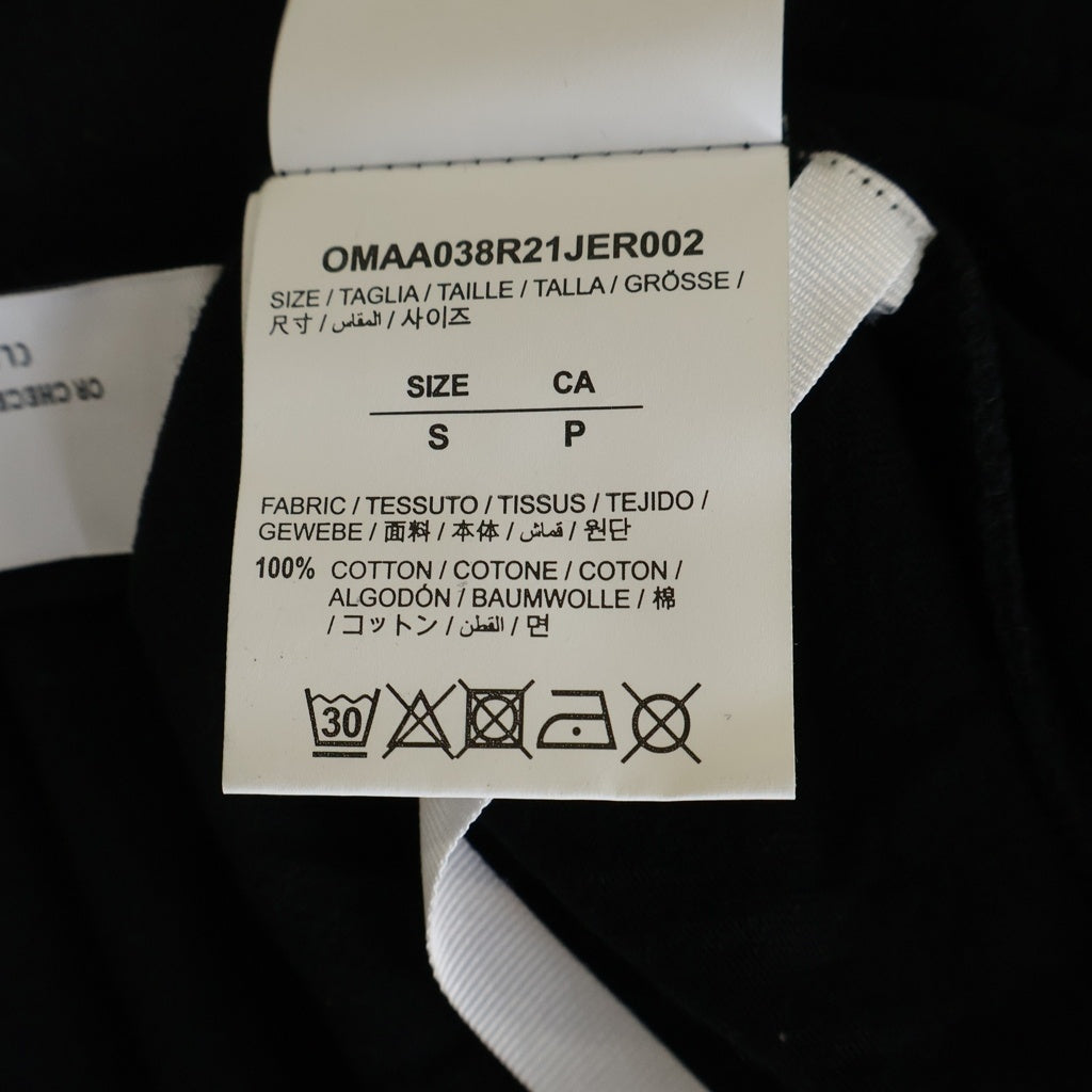 OFF-WHITE(オフホワイト) MARKER S/S OVER TEE バックアロー マーカー クルーネック 半袖Tシャツ カットソー ブラック OMAA038R21JER002