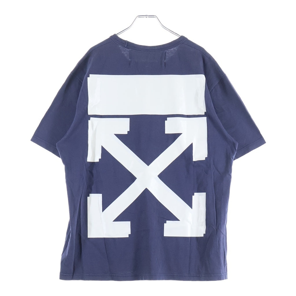 OFF-WHITE(オフホワイト) 18SS ×Champion T-Shirt チャンピオン ロゴ刺繍 半袖Tシャツ カットソー ネイビー OMAA029S18874050