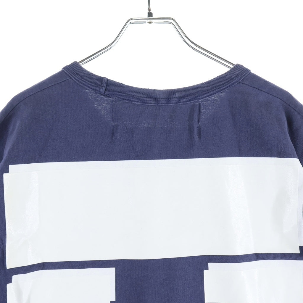 OFF-WHITE(オフホワイト) 18SS ×Champion T-Shirt チャンピオン ロゴ刺繍 半袖Tシャツ カットソー ネイビー OMAA029S18874050