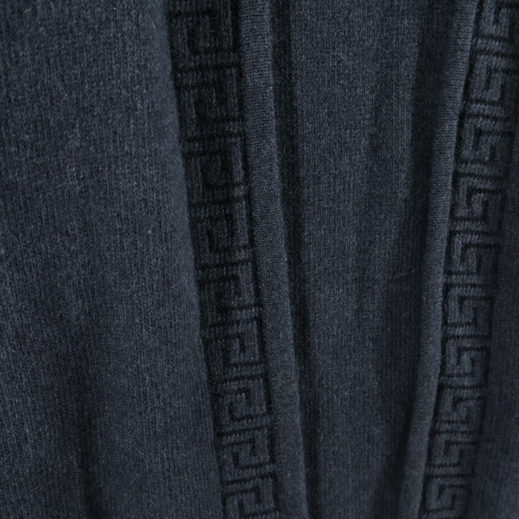 GIANNI VERSACE(ジャンニ ヴェルサーチ) Wool Cardigan グレカ模様 ウールカーディガン ニット グレー