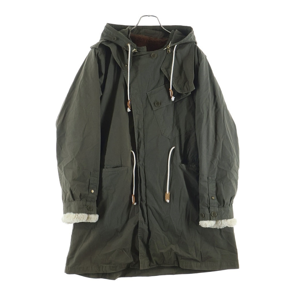 08sircus(ゼロエイトサーカス) Vintage dyed Hooded Military Coat ライナー付き ヴィンテージ ダイド フーデッド ミリタリーコート カーキ S18AM-CO10L