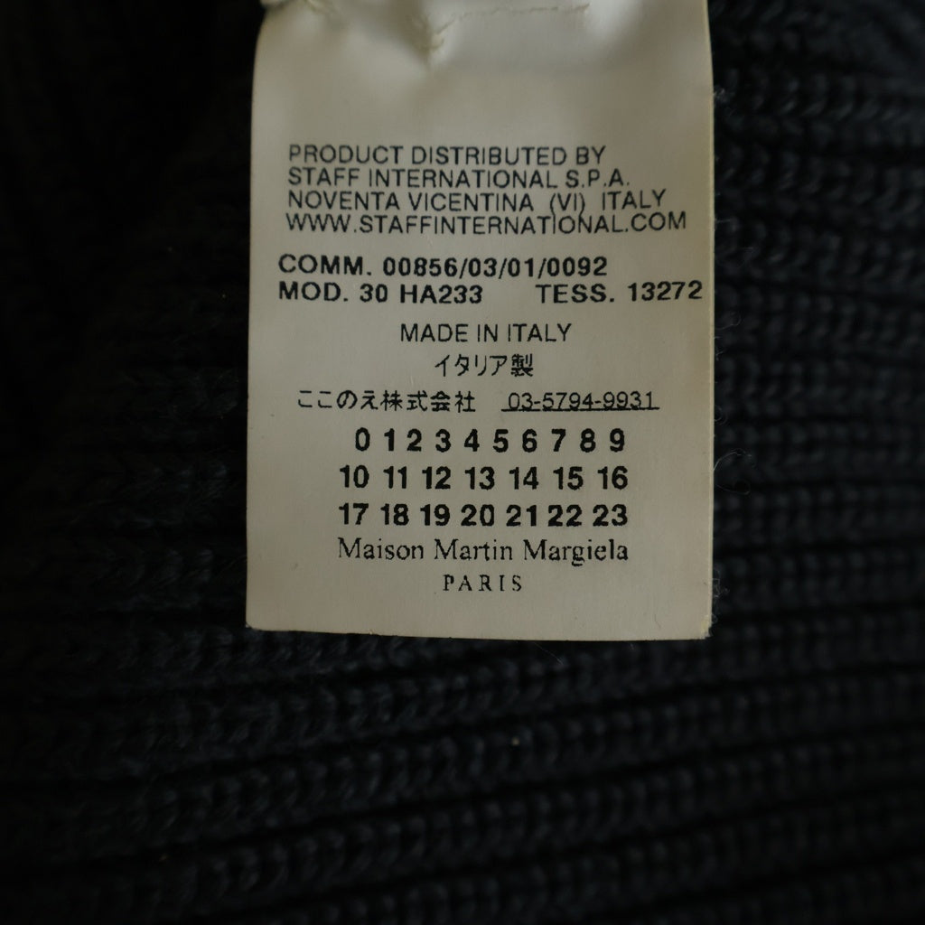 Maison Martin Margiela(メゾンマルタンマルジェラ) 05AW ここのえ期 DRIVER'S KNIT ジップアップ ドライバーズ ニット ブラック