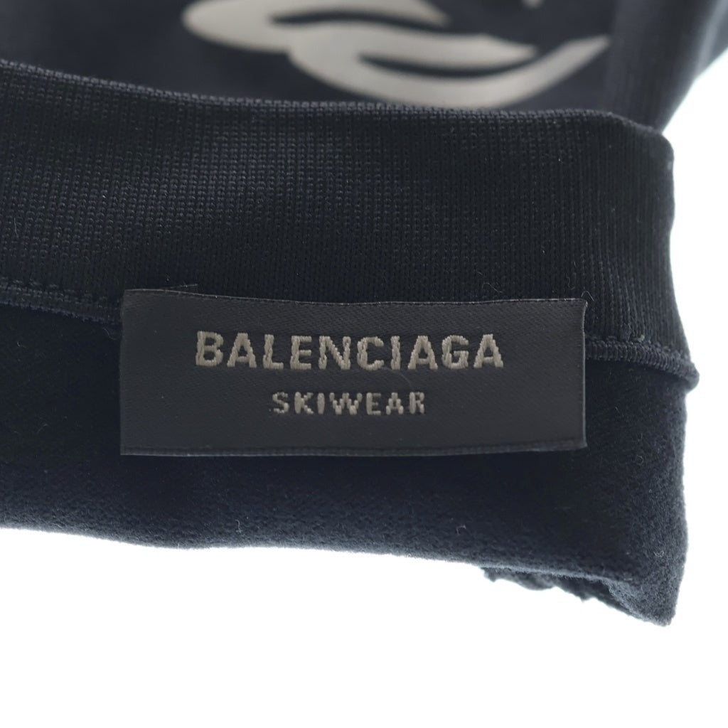 BALENCIAGA(バレンシアガ) ロゴプリント ストレッチグローブ 手袋 ブラック 773144 4D8B8 レディース