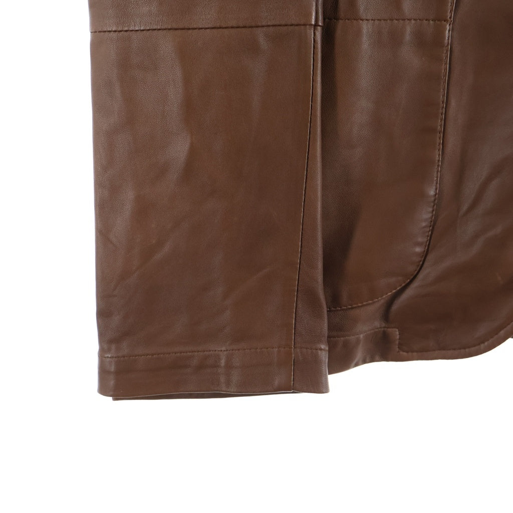 BRUNELLO CUCINELLI(ブルネロクチネリ) Leather Tailored Jacket 3B レザー テーラードジャケット ブラウン