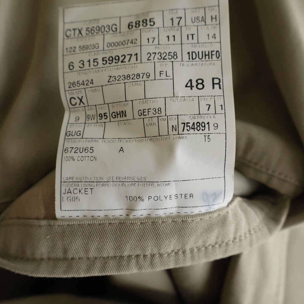 GUCCI(グッチ) Chino Tailored Jacket 2B チノテーラードジャケット アイボリー