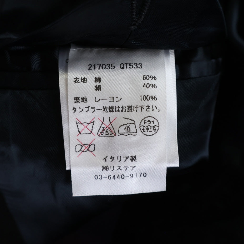 Alexander McQueen(アレキサンダーマックイーン) 08AW 本人期 ラペル刺繍 コットンシルク テーラードジャケット ブラック 217035 QT533