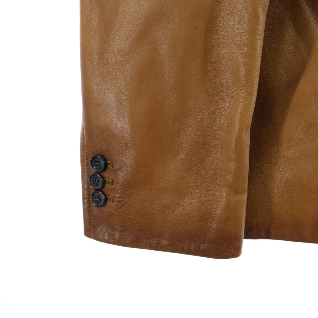 PRADA(プラダ) Tailored Jacket 2B ラムレザー テーラードジャケット ブラウン UPG280 KMR