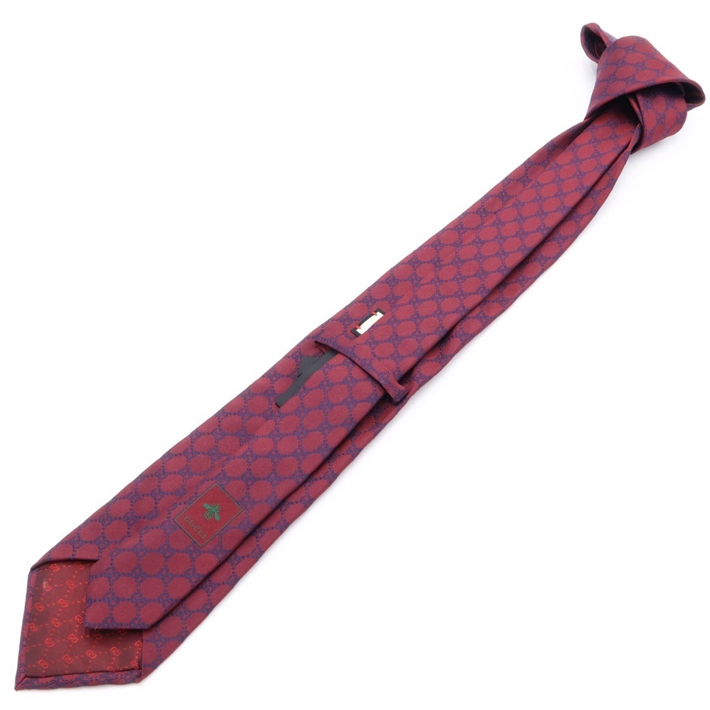 GUCCI(グッチ) GGパターン シルクジャガードネクタイ バーガンディ 456524 4B002 6068 456524 4B002 6068
