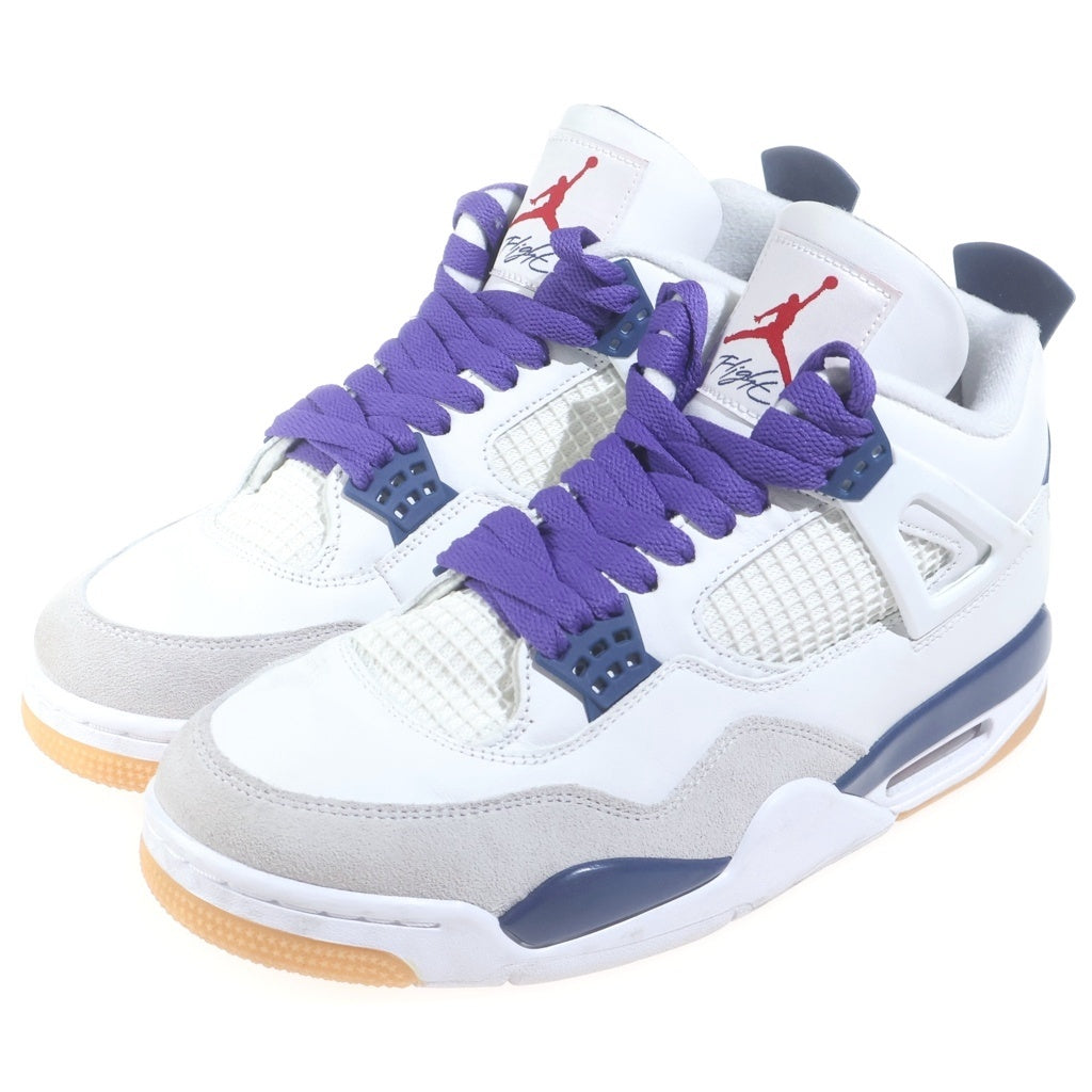 NIKE SB(ナイキエスビー) AIR JORDAN 4 Retro SP Summit White Navy DR5415-100 エアジョーダン4 レトロ SP サミットホワイト ミッドカットスニーカー ホワイト/ネイビー US10/28.0cm