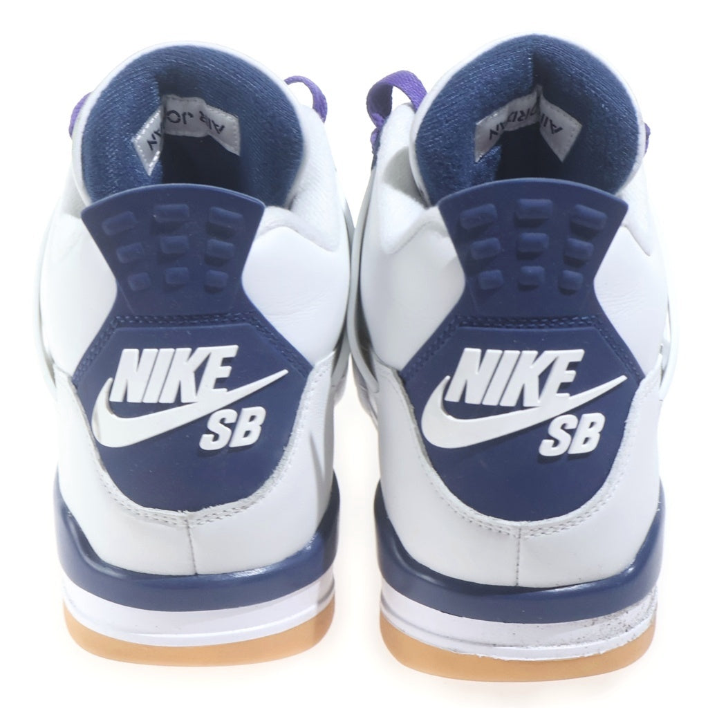 NIKE SB(ナイキエスビー) AIR JORDAN 4 Retro SP Summit White Navy DR5415-100 エアジョーダン4 レトロ SP サミットホワイト ミッドカットスニーカー ホワイト/ネイビー US10/28.0cm