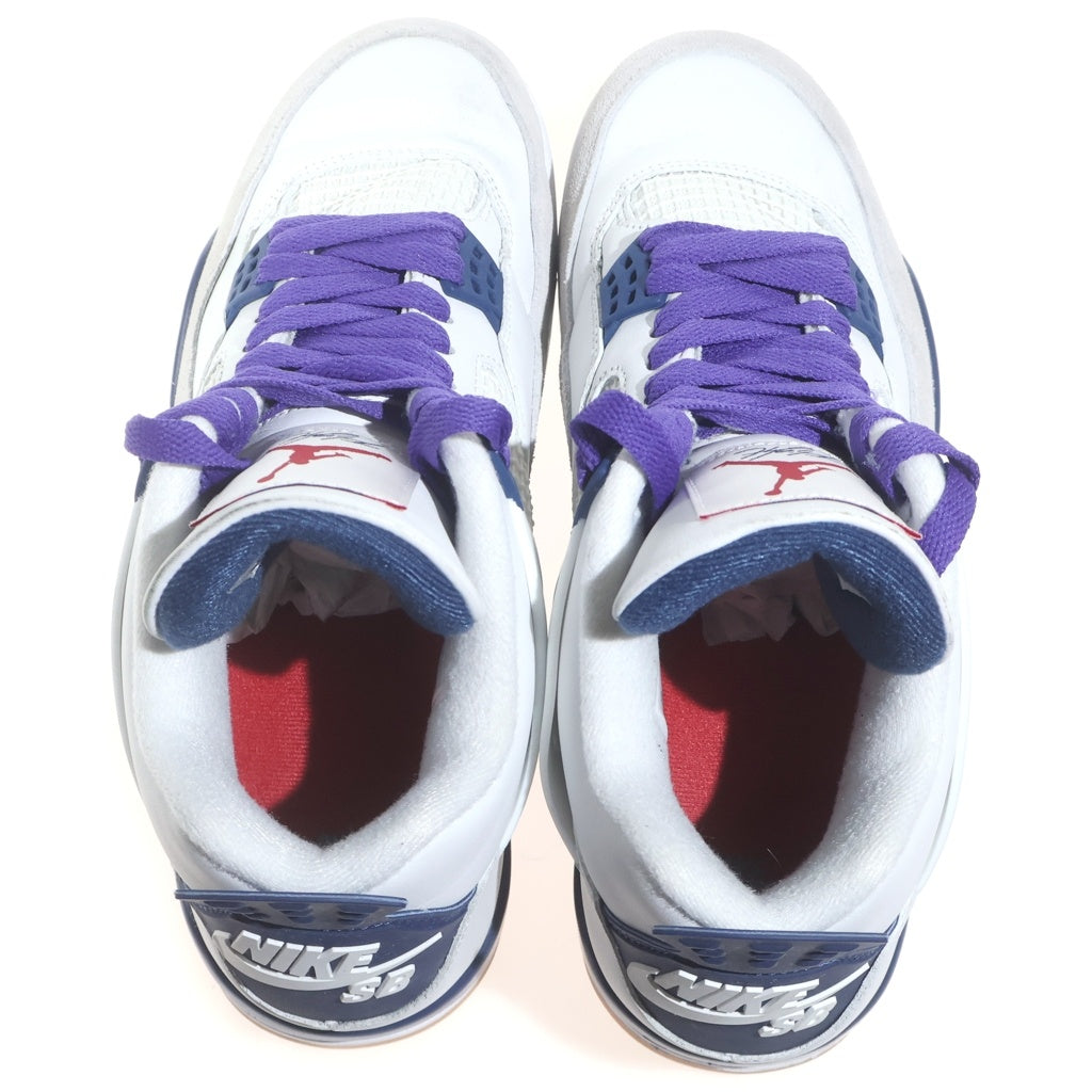 NIKE SB(ナイキエスビー) AIR JORDAN 4 Retro SP Summit White Navy DR5415-100 エアジョーダン4 レトロ SP サミットホワイト ミッドカットスニーカー ホワイト/ネイビー US10/28.0cm