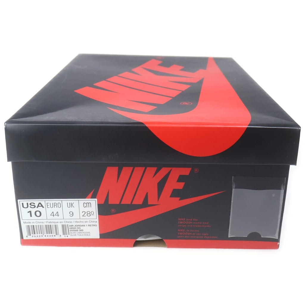 NIKE(ナイキ) AIR JORDAN 1 HIGH OLIVE CANVAS 555088-300 エアジョーダン1 ハイ オリーブキャンバス ハイカットスニーカー シューズ カーキ US10/28.0cm