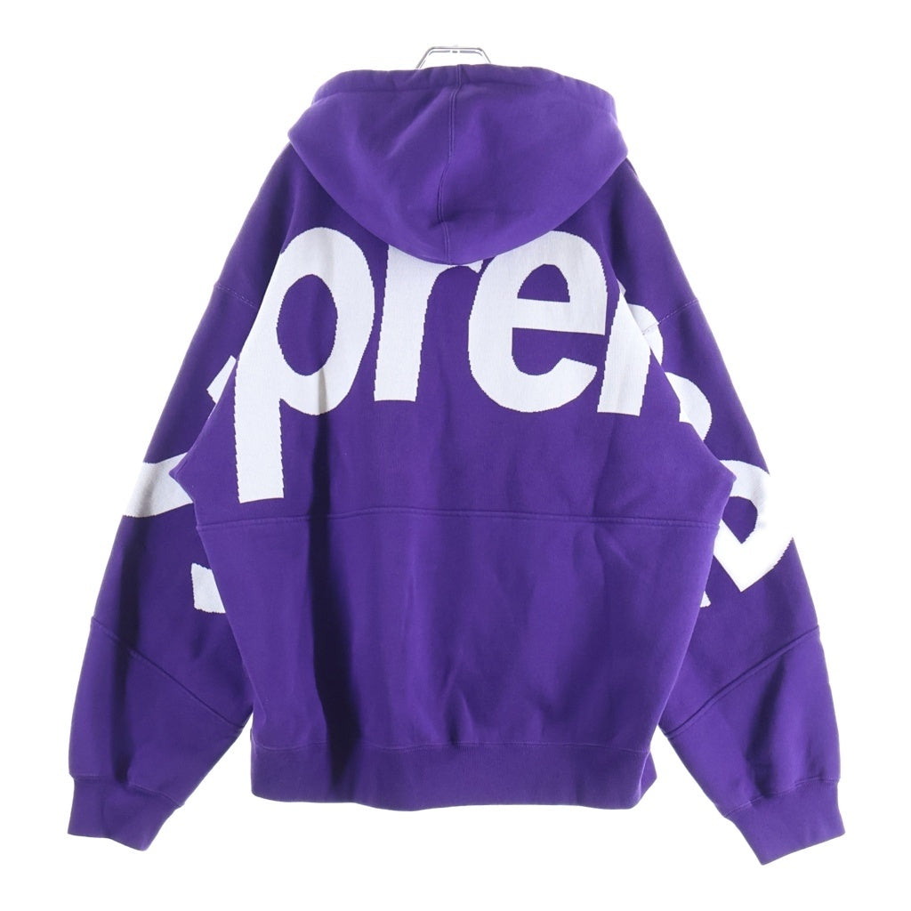 SUPREME(シュプリーム) 23AW BiG Logo Jaquard Hooded Sweat Shirt ビッグロゴ ジャガード フーディー スウェットパーカー パープル