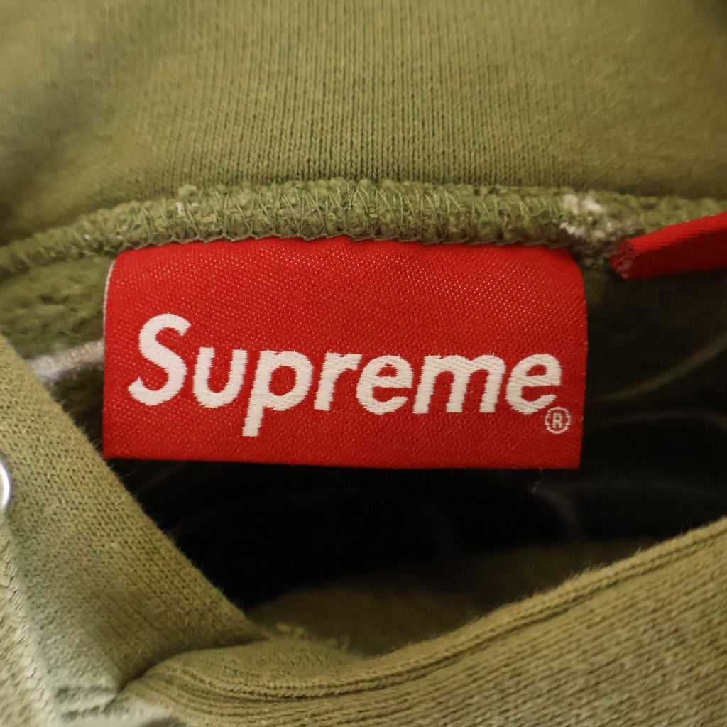 SUPREME(シュプリーム) 23AW Satin Applique Hooded Sweatshirt サテンアップリケ フーディー スウェットパーカー カーキ