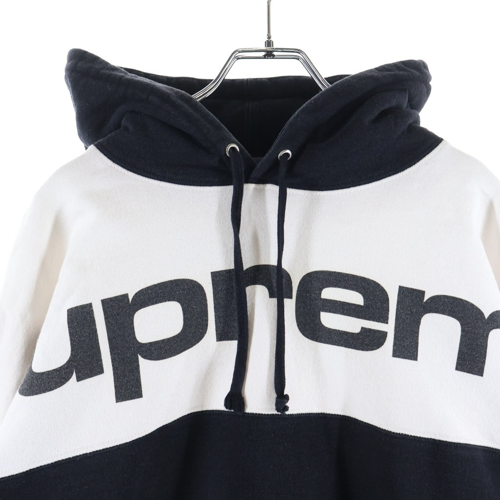 SUPREME(シュプリーム) 17AW Blocked Hooded Sweatshirt ブロックド フーディー スウェットパーカー ブラック/ホワイト